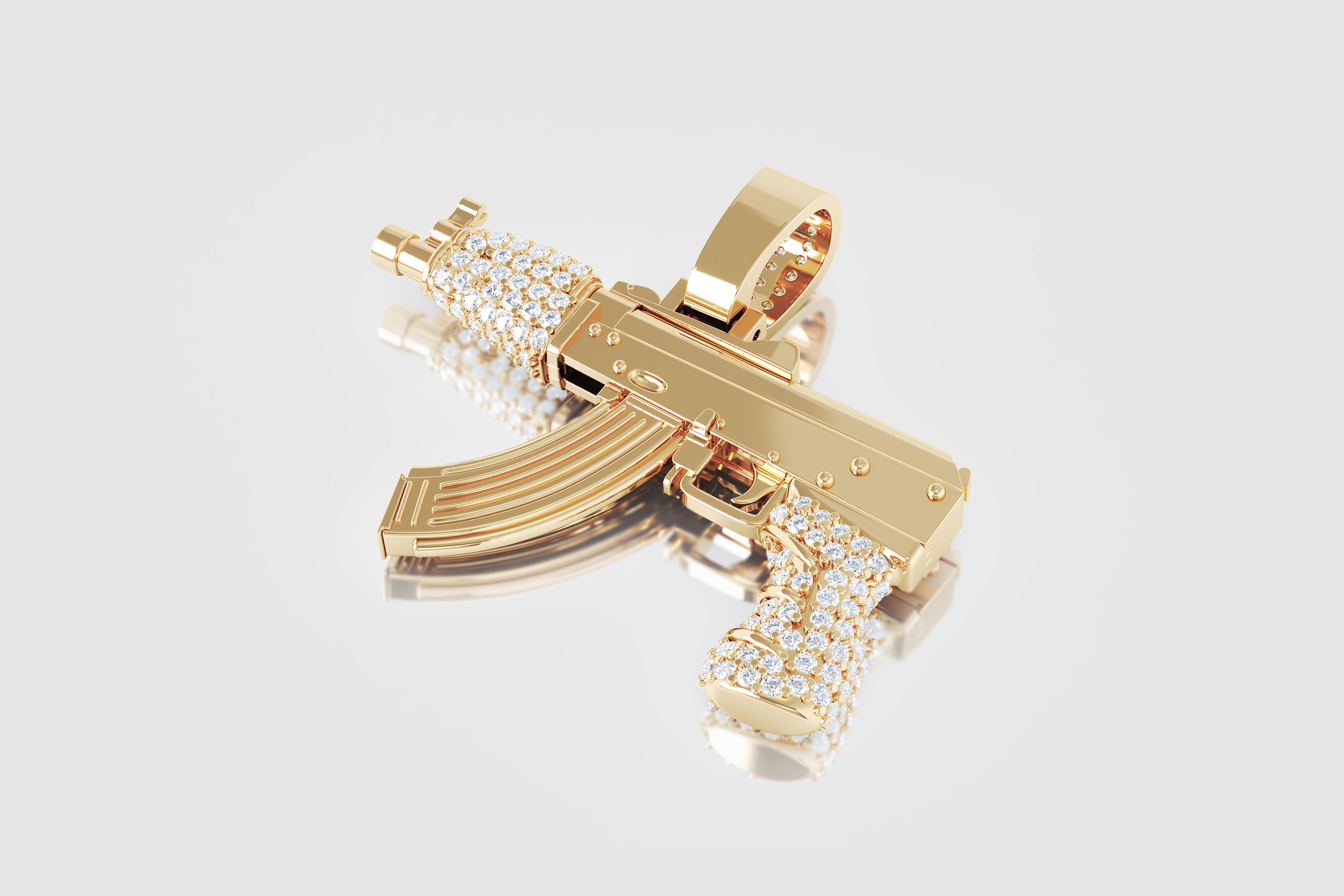 Amazon.com: Golden Color Alloy AK 47 Gun Pendants Necklace for Men Rapper  Jewelry (Length : 60cm, Metal Color : Black) : Clothing, Shoes & Jewelry