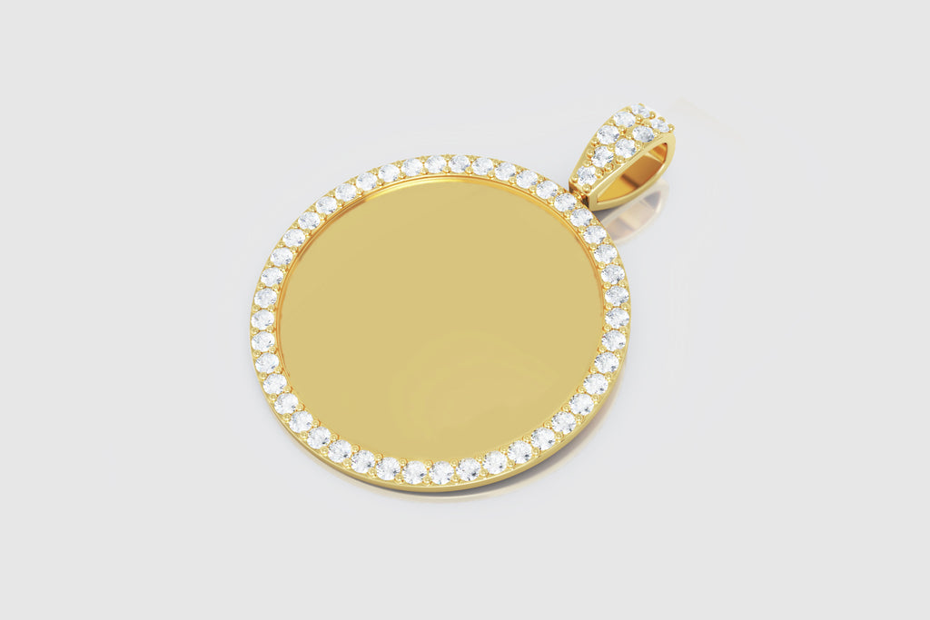 Gold Custom 3D Diamond Picture Pendant Uverly