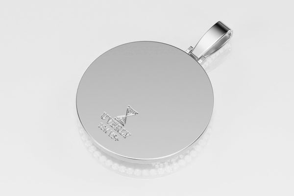 Custom 3D Diamond Picture Pendant in 14k or 18k White Gold | Uverly