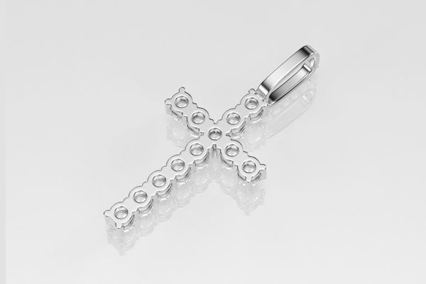 Cruz de tenis de diamante de 2,5 mm