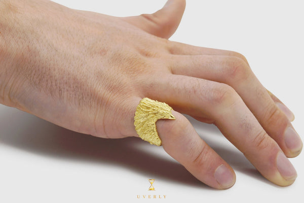 Yellow Gold Eagle Ruby Ring | Uverly