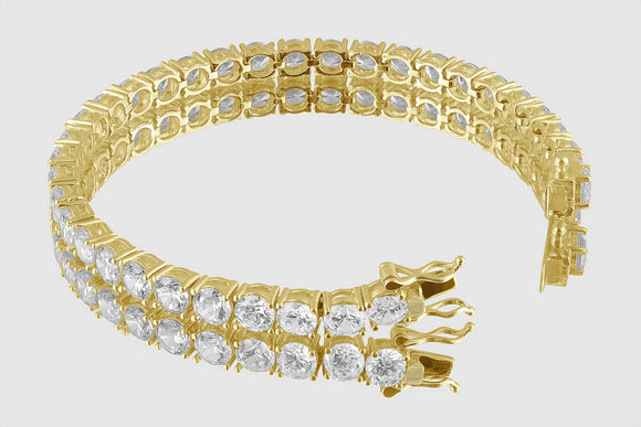 4mm 14k or 18k Gold 10ct Diamond Tennis Bracelet