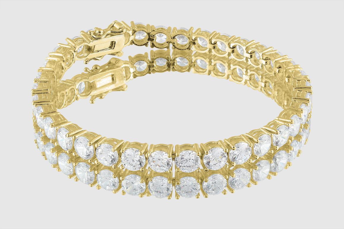 4mm 14k or 18k Gold 10ct Diamond Tennis Bracelet