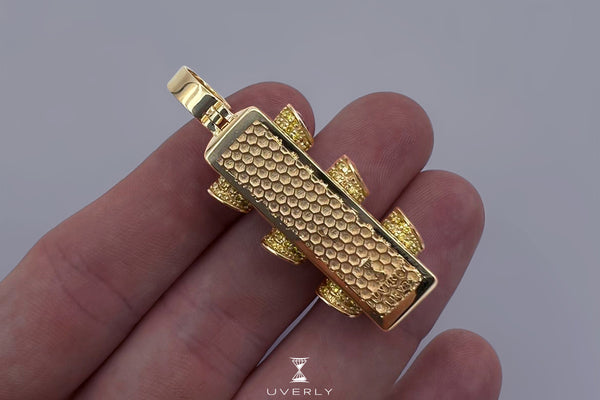 Colgante de diamantes con semáforo