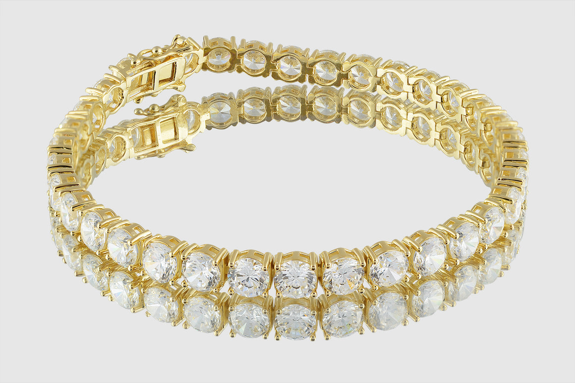 5mm 14k or 18k Gold 16ct Diamond Tennis Bracelet