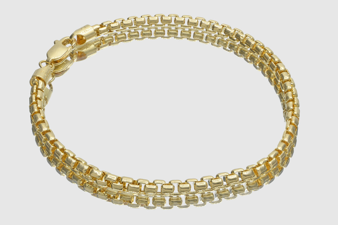 Round Box 14k Gold Bracelet