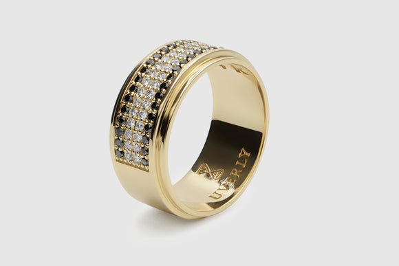 10mm 4 Row Diamond Wedding Band