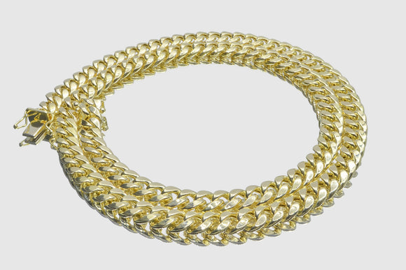 8mm Miami Cuban Chain 14K Yellow Gold 