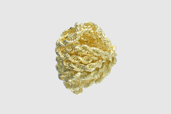 3mm - 9mm Hollow Rope Necklace - 14k Yellow Gold | Uverly