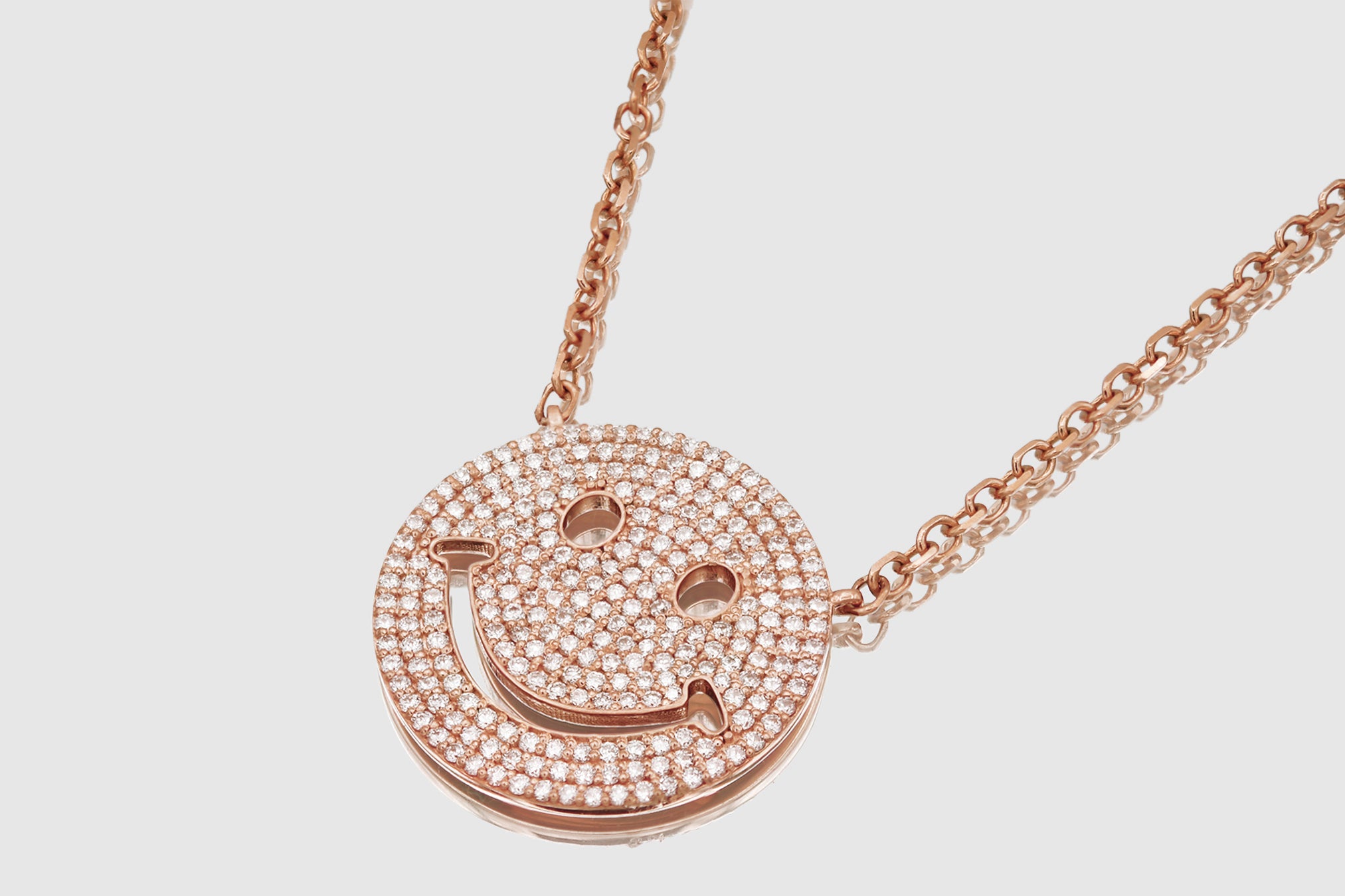 Smiley face diamond pendant Clearance