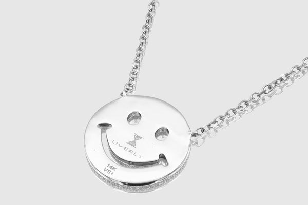 Smiley Face Diamond Pendant