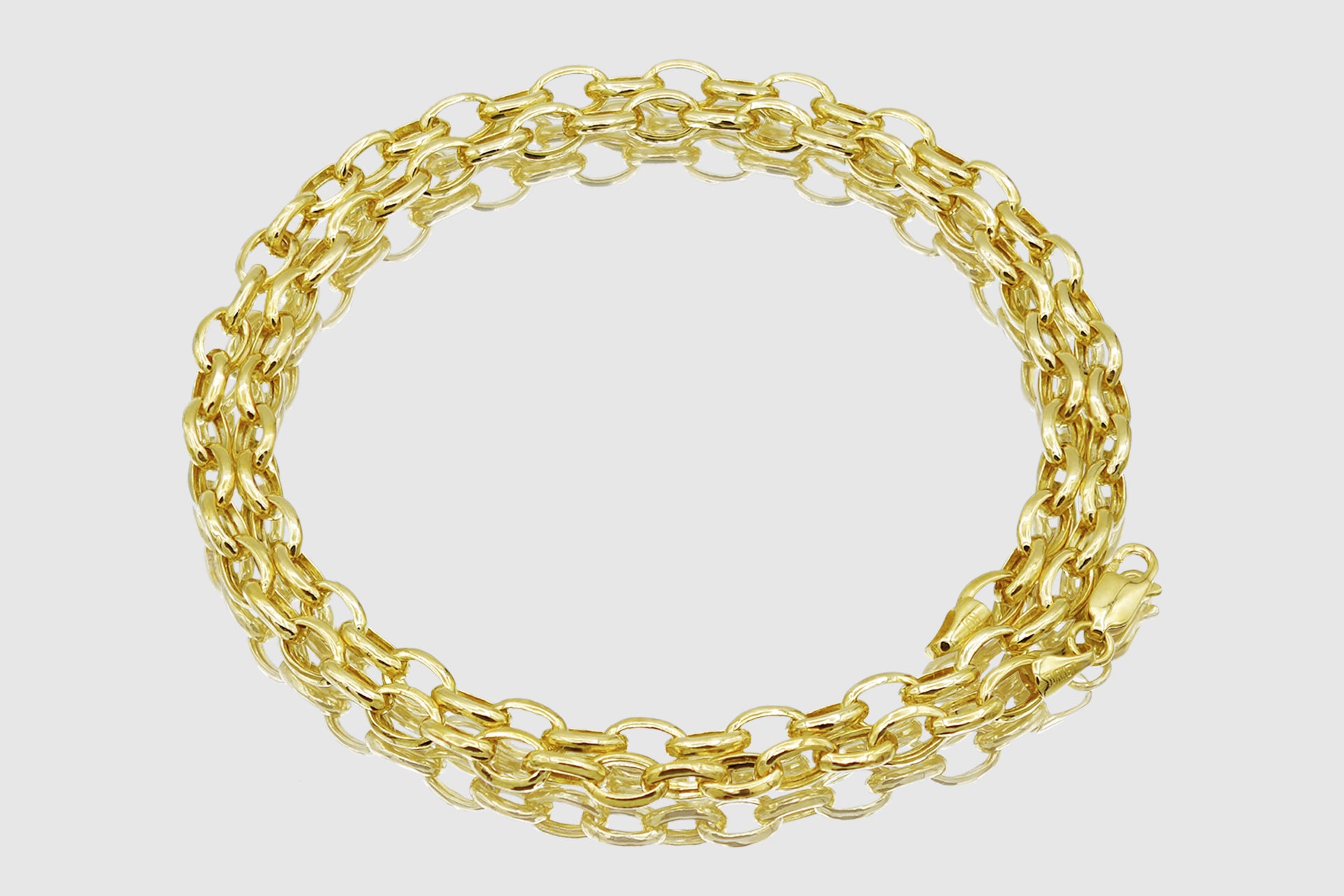 Dainty Oval Rolo 24K Gold Chain by Yard, Gold Oval Link, Wholesale