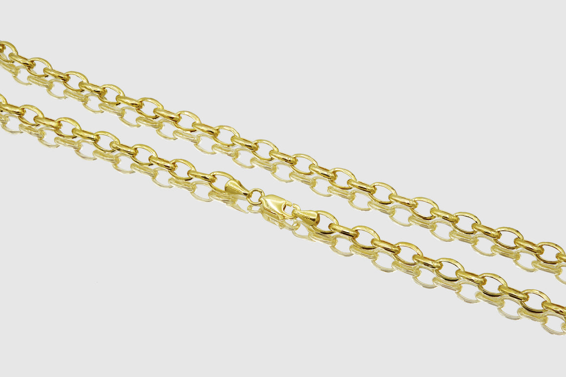 Oval Rolo 14k Yellow Gold Necklace