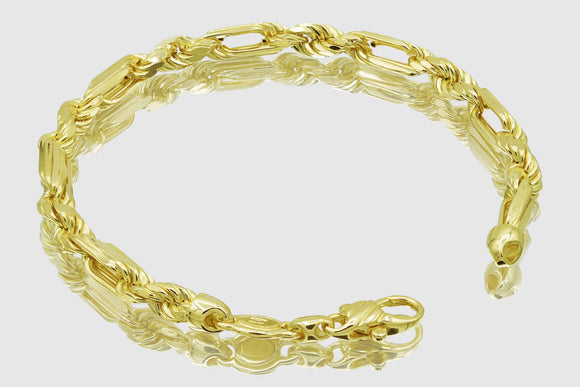 Figarope Bracelet - 14k Solid Yellow Gold | Uverly