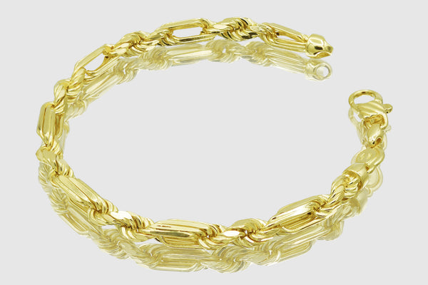 Figarope Bracelet - 14k Solid Yellow Gold | Uverly
