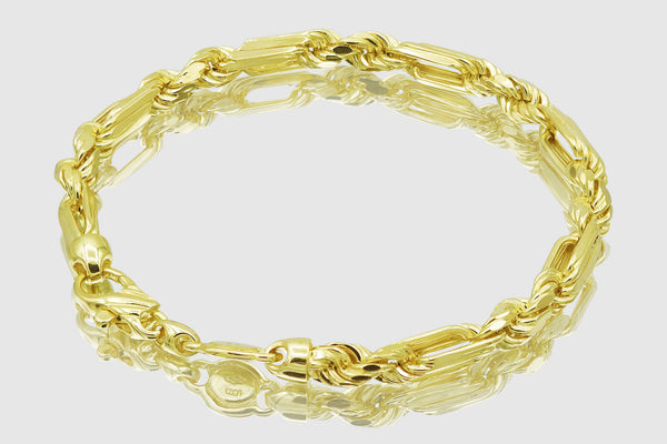 Figarope Bracelet - 14k Solid Yellow Gold | Uverly