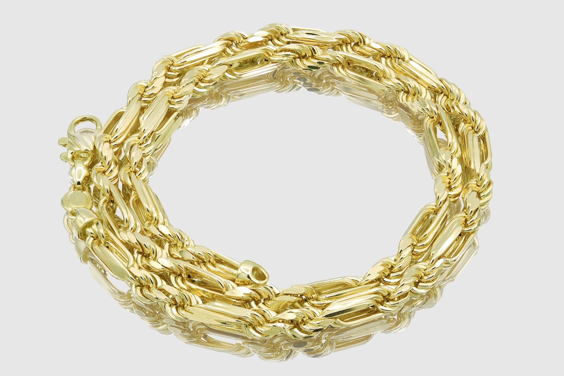 Figarope Chain 14k Solid Gold Uverly - Main Image