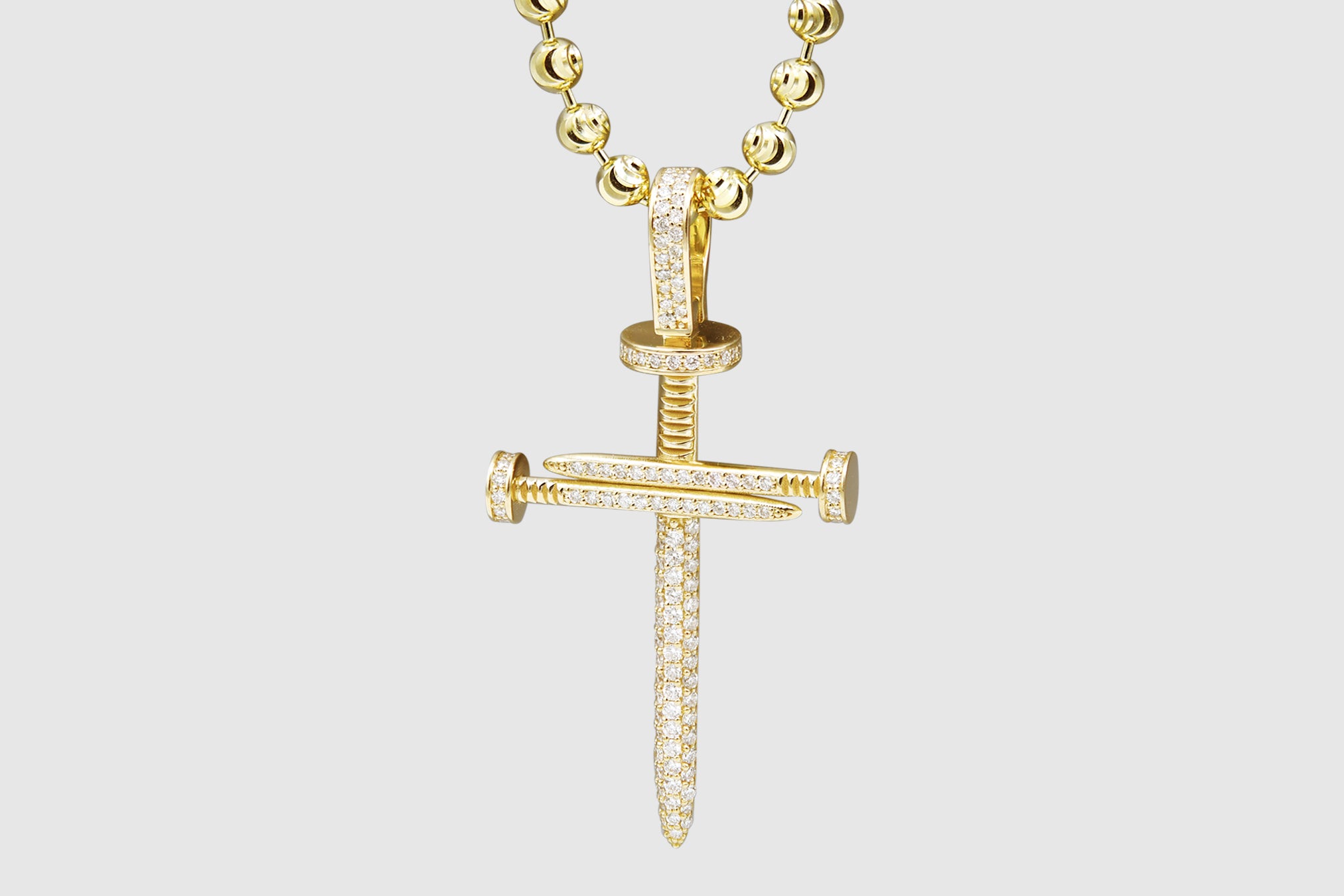 925 lotus cross pendant & necklace - foreign+supply
