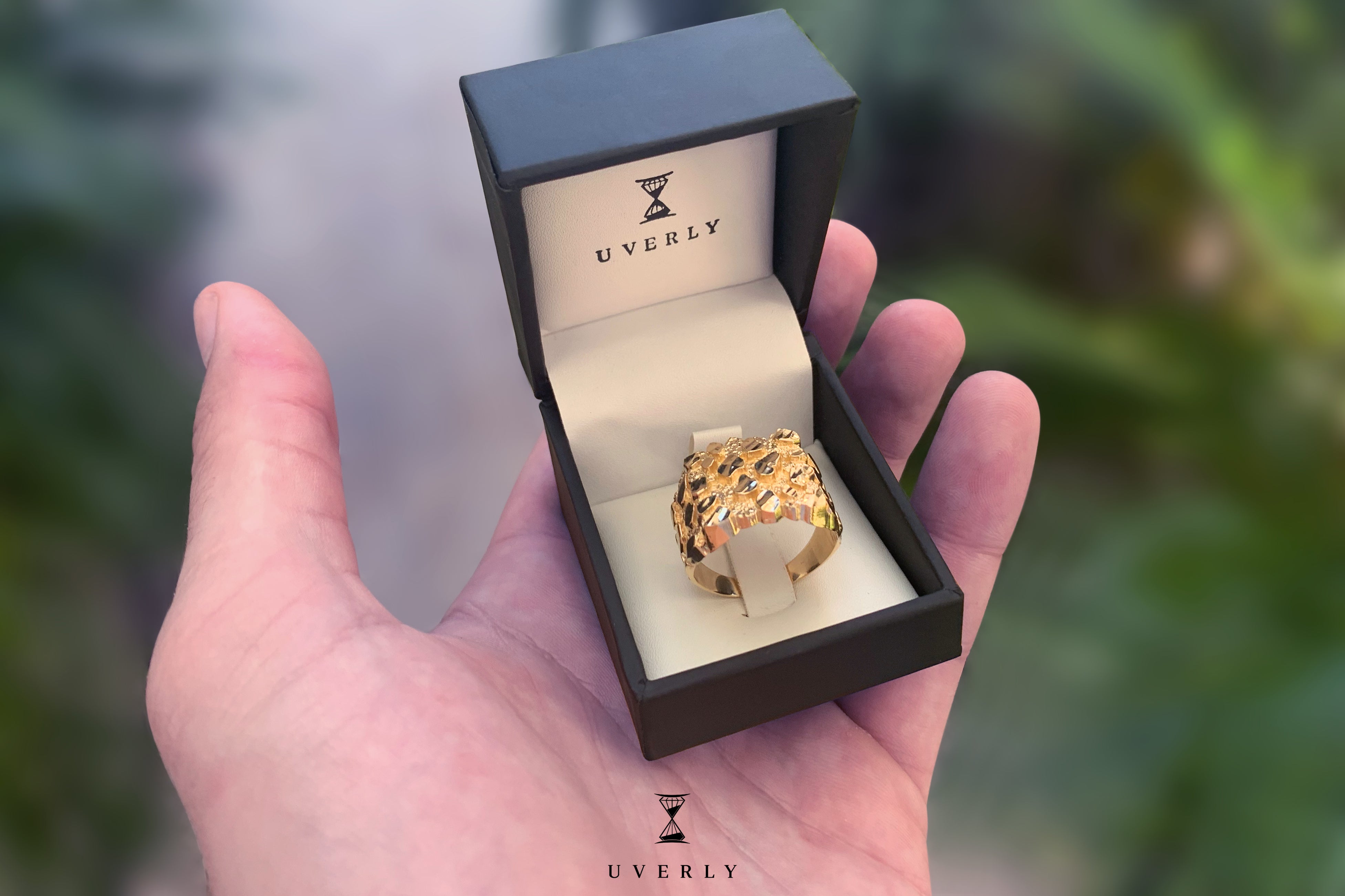 Men Gold Ring Big Stone | 6 Stones Gold Ring Men | Yellow Gold Ring Big  Stone - Luxury - Aliexpress