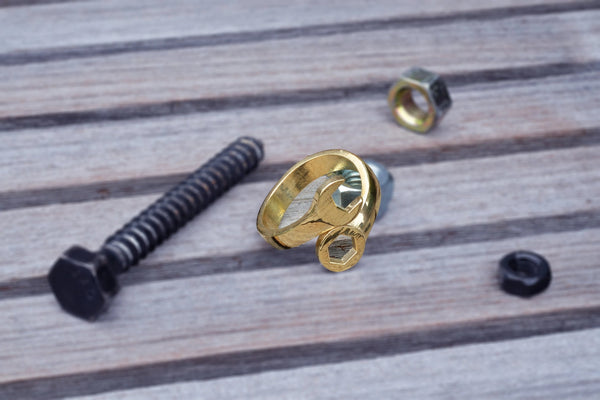 Mechanics Ring Yellow Gold