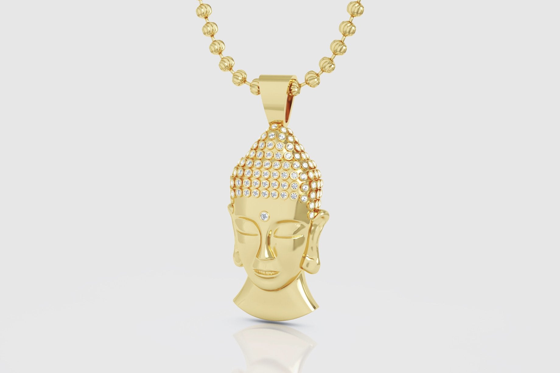 Smiling Buddha Necklace In Gold – alunia
