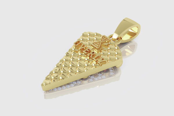 Pizza Pendant Yellow Gold