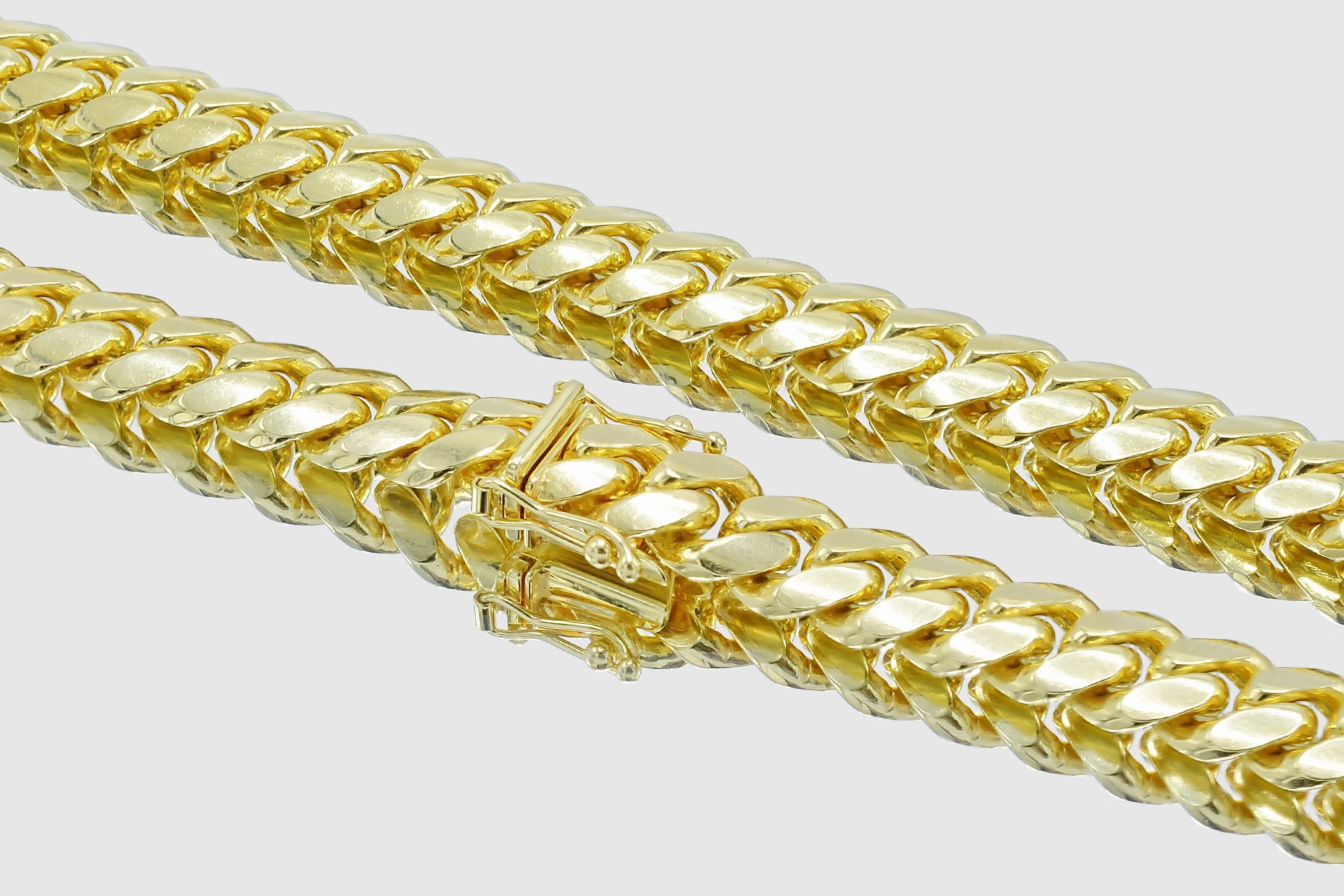 8mm Solid Miami Cuban Gold Necklace | Uverly 22K / Yellow / 28