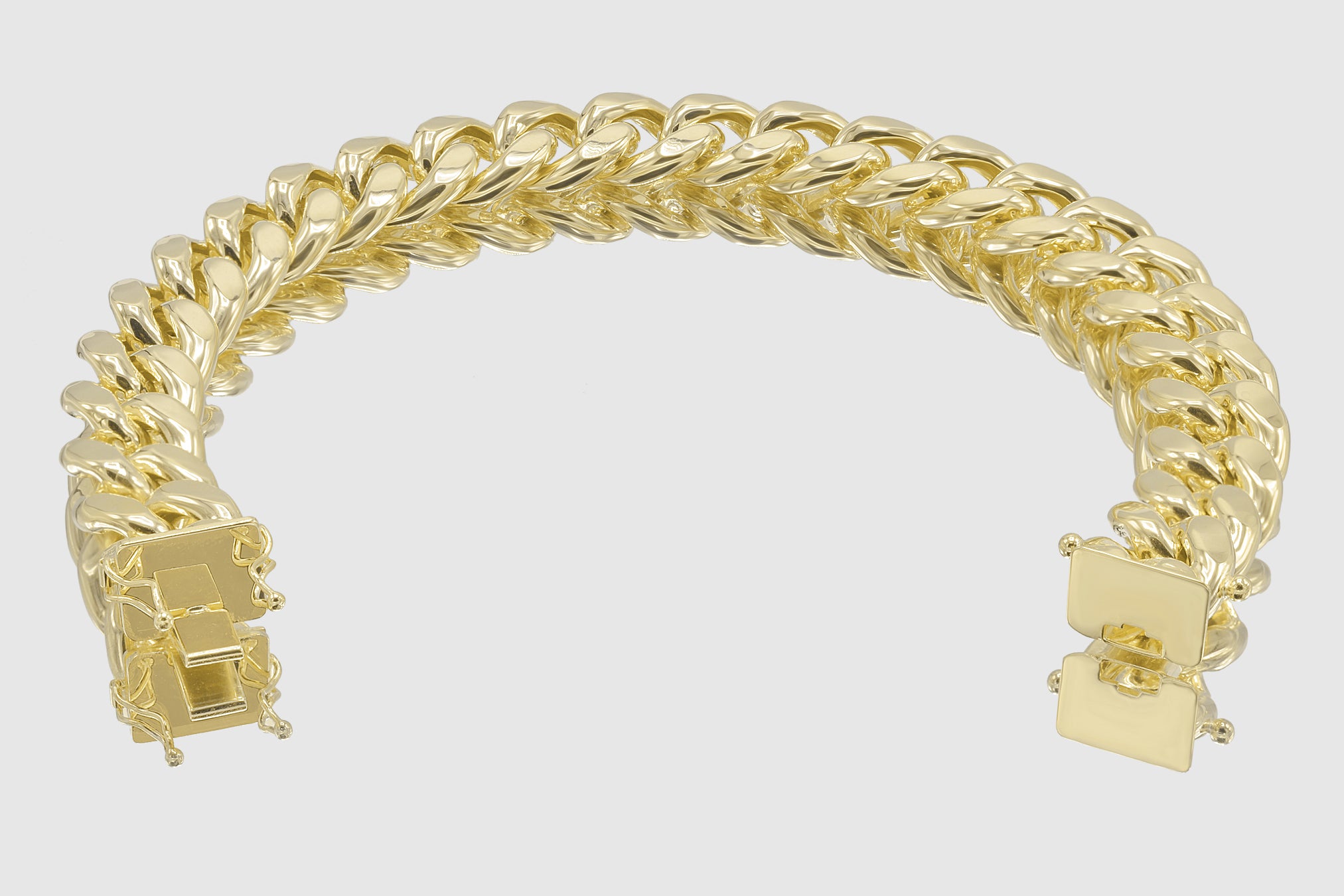 Bracciale Ghiacciato Con Catene D'oro A Maglie Cubane Miami - Foto 4
