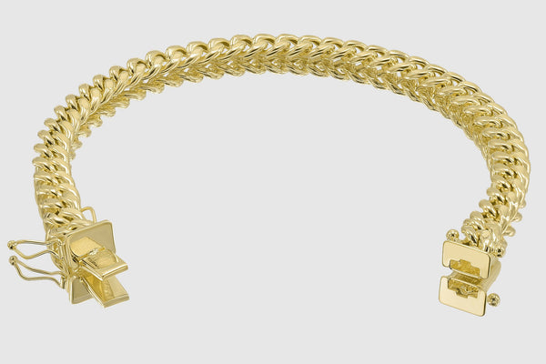 7mm Miami Cuban Bracelet 14K Yellow Gold