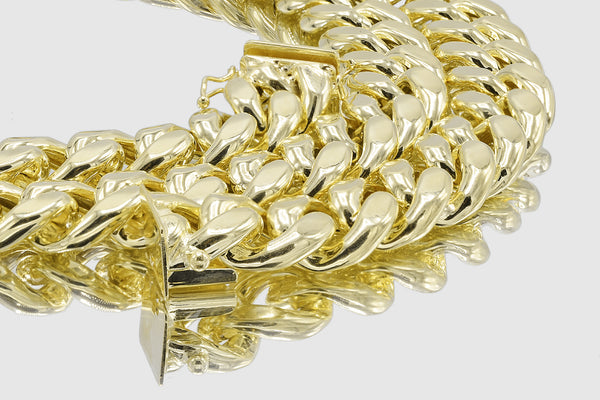 13mm 14K Miami Cuban Gold Necklace