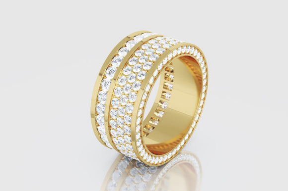 Channel Set Full Diamond Ring